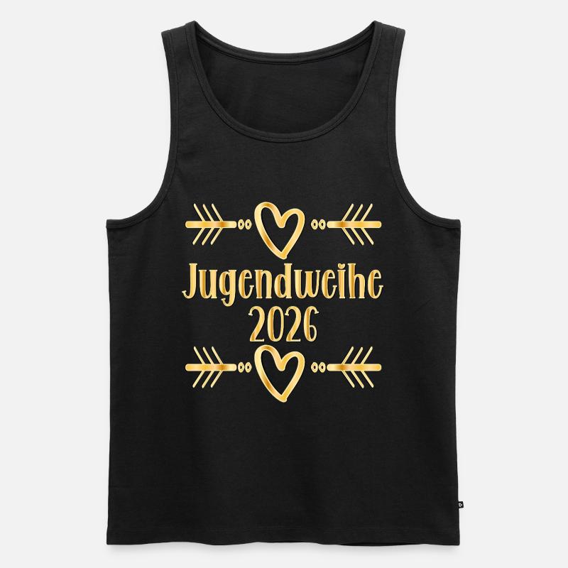 Herz Jugendweihe 2026  - Männer Premium Bio Tank Top - Schwarz