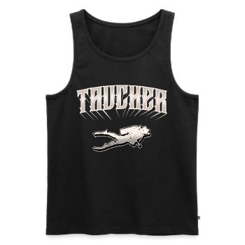 Taucher Tauchen - Männer Premium Bio Tank Top - Schwarz - Vorne - Michal (187cm)