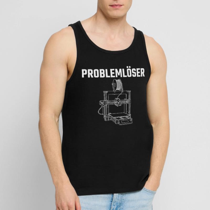 Problem Solver imprimante 3D – Conception de déclaration de créateur Débardeur bio Premium Homme