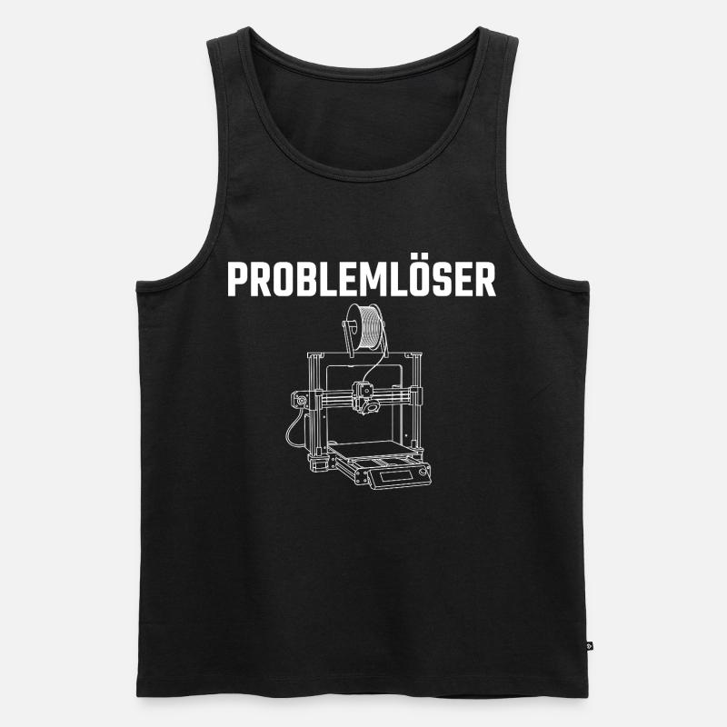 Problemlöser 3D-Drucker – Maker Statement Design - Männer Premium Bio Tank Top - Schwarz