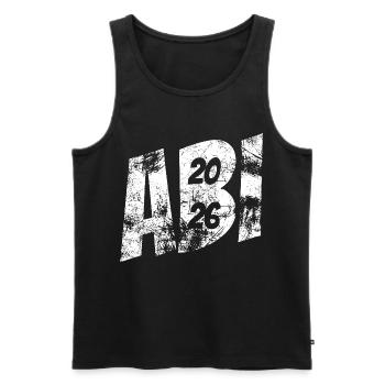 Abi 2026 - Abitur - Geschenk - Männer Premium Bio Tank Top - Schwarz - Vorne - AI Model Male 178 light (178cm)