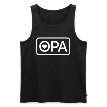OPA 2026 Stolzer Großvater Ankündigung - Männer Premium Bio Tank Top - Schwarz - Vorne - Michal (187cm)