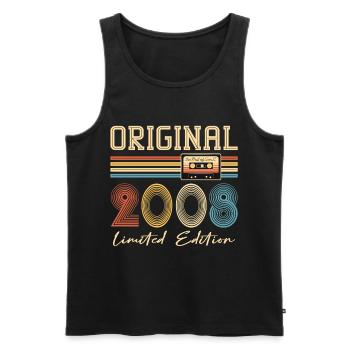 18th Birthday 18 Years Original 2008 - Men's Premium Organic Tank Top - black - Front - Michal (187cm)