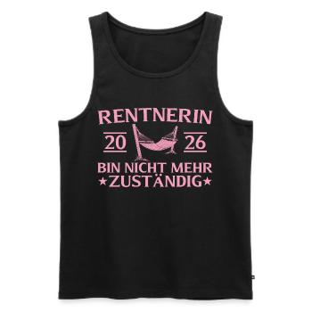 Pensioner 2026 Retirement Farewell Colleague - Men's Premium Organic Tank Top - black - Front - Michal (187cm)
