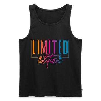 Limited edition - Men's Premium Organic Tank Top - black - Front - Michal (187cm)
