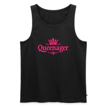 Queenager Krone für stolze junggebliebene Frauen - Débardeur bio Premium Homme - noir - Devant - AI Model Male 178 light (178cm)