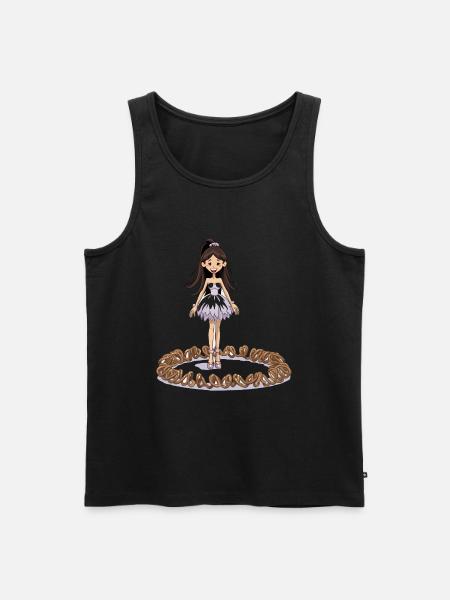 Tanzfee auf Brezelring - Männer Premium Bio Tank Top - Schwarz