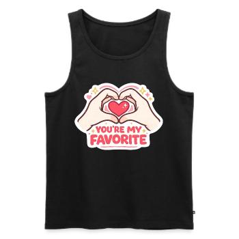 Youre My Favorite Valentinstag Design Geschenk - Männer Premium Bio Tank Top - Schwarz - Vorne - Michal (187cm)