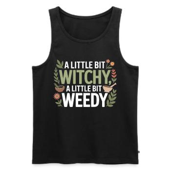 Zertifizierte klinische botanische Spezialistenbekleidung - Männer Premium Bio Tank Top - Schwarz - Vorne - Michal (187cm)
