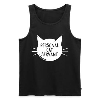 Personal Cat Servant - Men's Premium Organic Tank Top - black - Front - AI Model Male 178 light (178cm)