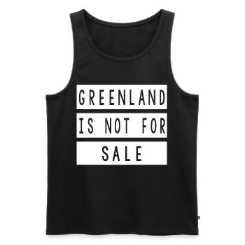 Greenland Is Not For Sale - Männer Premium Bio Tank Top - Schwarz - Vorne - Michal (187cm)