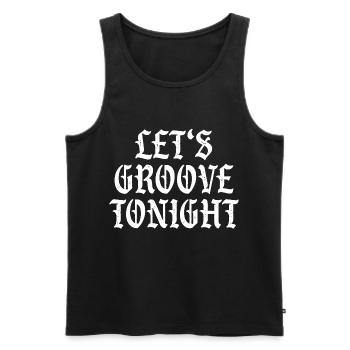 On groove ce soir - Débardeur bio Premium Homme - noir - Devant - AI Model Male 178 light (178cm)