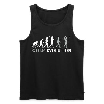 Golf Evolution – Das perfekte Golfer Geschenk - Männer Premium Bio Tank Top - Schwarz - Vorne - AI Model Male 178 light (178cm)