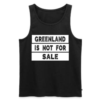 Greenland Is Not For Sale - Men's Premium Organic Tank Top - black - Front - AI Model Male 178 light (178cm)
