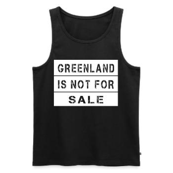 Greenland Is Not For Sale - Männer Premium Bio Tank Top - Schwarz - Vorne - Michal (187cm)