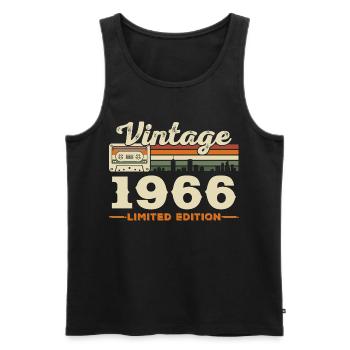 1966 Vintage Retro Geburtstagsgeschenk - Männer Premium Bio Tank Top - Schwarz - Vorne - Michal (187cm)