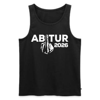 ABI 2026 Mittelfinger Abitur - Geschenk - Männer Premium Bio Tank Top - Schwarz - Vorne - AI Model Male 178 light (178cm)