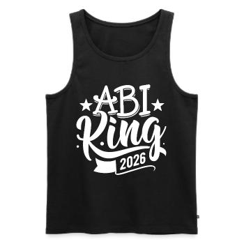 Abi King 2026 - Abitur - Spruch - Men's Premium Organic Tank Top - black - Front - AI Model Male 178 light (178cm)