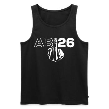 ABI 2026 Mittelfinger Abitur - Geschenk - Männer Premium Bio Tank Top - Schwarz - Vorne - AI Model Male 178 light (178cm)