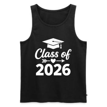 CLASS OF 2026 Graduates Graduation Studies - Men's Premium Organic Tank Top - black - Front - Michal (187cm)