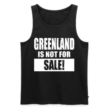 Le Groenland n’est pas à vendre - Débardeur bio Premium Homme - noir - Devant - Michal (187cm)