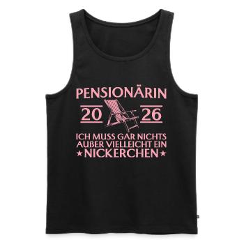 Pensioner 2026: Doesn't have to do anything but nap - Men's Premium Organic Tank Top - black - Front - Michal (187cm)