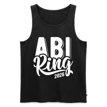 Abi King 2026 - Abitur - Spruch - Men's Premium Organic Tank Top - black - Front - AI Model Male 178 light (178cm)