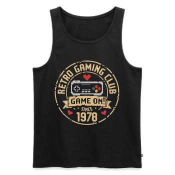 Vintage 1978 Birthday 1978 Gift 1978 - Men's Premium Organic Tank Top - black - Front - Michal (187cm)