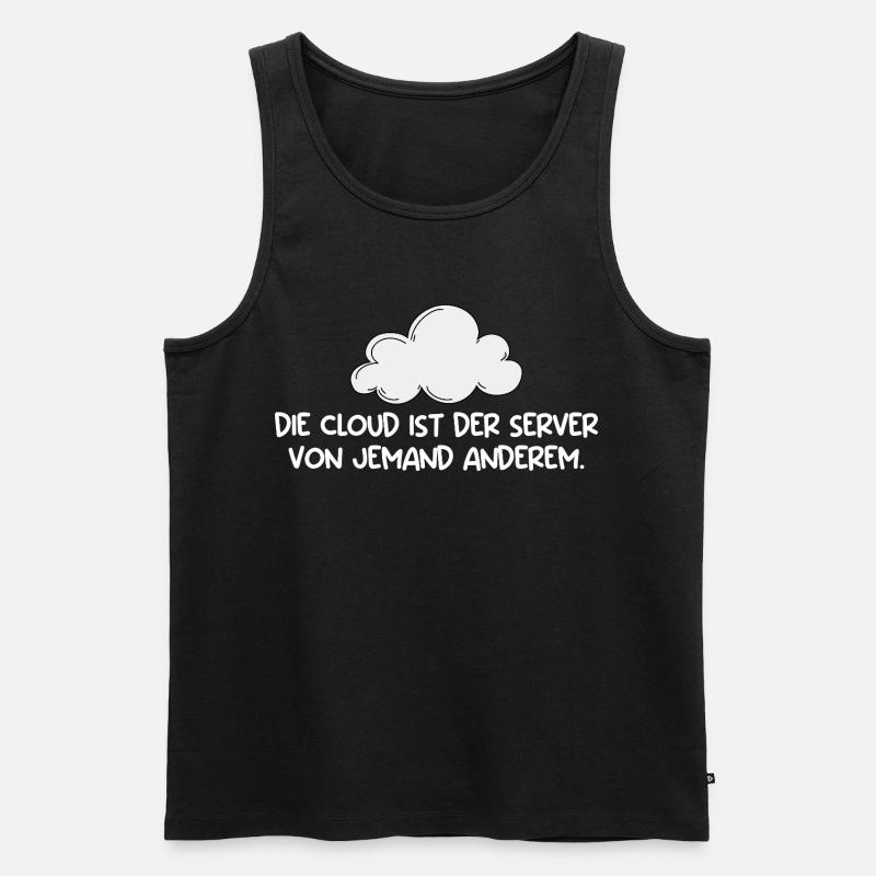 Technischer Support DIE CLOUD IST DER SERVER - Männer Premium Bio Tank Top - Schwarz