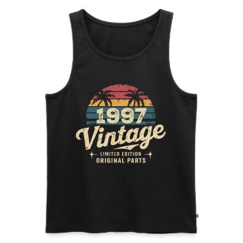 Awesome Since 1997 1997 Birthday Gift - Men's Premium Organic Tank Top - black - Front - AI Model Male 178 light (178cm)