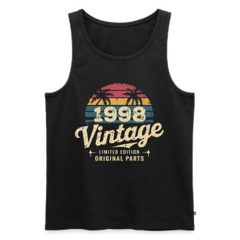 Großartig seit 1998 1998 Geburtstagsgeschenk - Männer Premium Bio Tank Top - Schwarz - Vorne - AI Model Male 178 light (178cm)