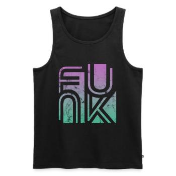 Funk Vintage - Männer Premium Bio Tank Top - Schwarz - Vorne - AI Model Male 178 light (178cm)