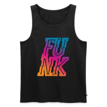 Funk - Men's Premium Organic Tank Top - black - Front - AI Model Male 178 light (178cm)
