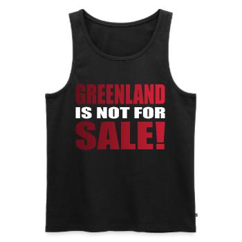 Greenland Is Not For Sale - Männer Premium Bio Tank Top - Schwarz - Vorne - Michal (187cm)