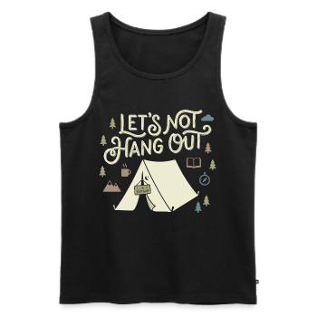Ne traînons pas avec les introvertis camping dans la nature - Débardeur bio Premium Homme - noir - Devant - Michal (187cm)