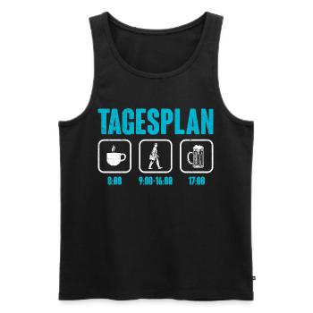 Postman DAILY SCHEDULE Parcel Deliverer Funny - Men's Premium Organic Tank Top - black - Front - Michal (187cm)