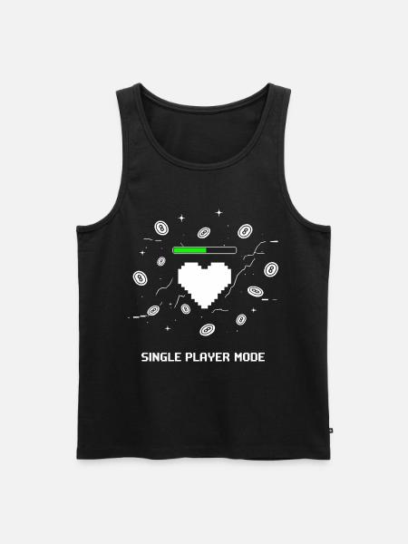Single Player Mode Gamer Heart - Men's Premium Organic Tank Top - black