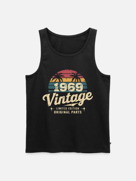 Awesome Since 1969 1969 Birthday Gift - Men's Premium Organic Tank Top - black