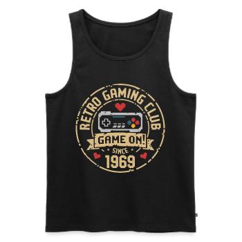 Vintage 1969 Geburtstag 1969 Geschenk 1969  - Männer Premium Bio Tank Top - Schwarz - Vorne - Michal (187cm)