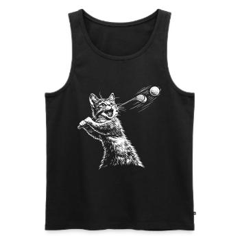 Golf Cat Golf - Débardeur bio Premium Homme - noir - Devant - Michal (187cm)