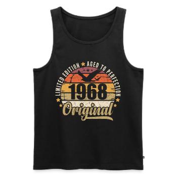 Geburtstagsgeschenk 1968 1968 Original 1968 - Männer Premium Bio Tank Top - Schwarz - Vorne - AI Model Male 178 light (178cm)