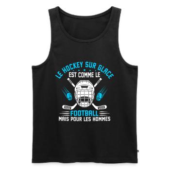 le hockey sur glace cadeau drôle hockey sur glace - Men's Premium Organic Tank Top - black - Front - AI Model Male 178 light (178cm)