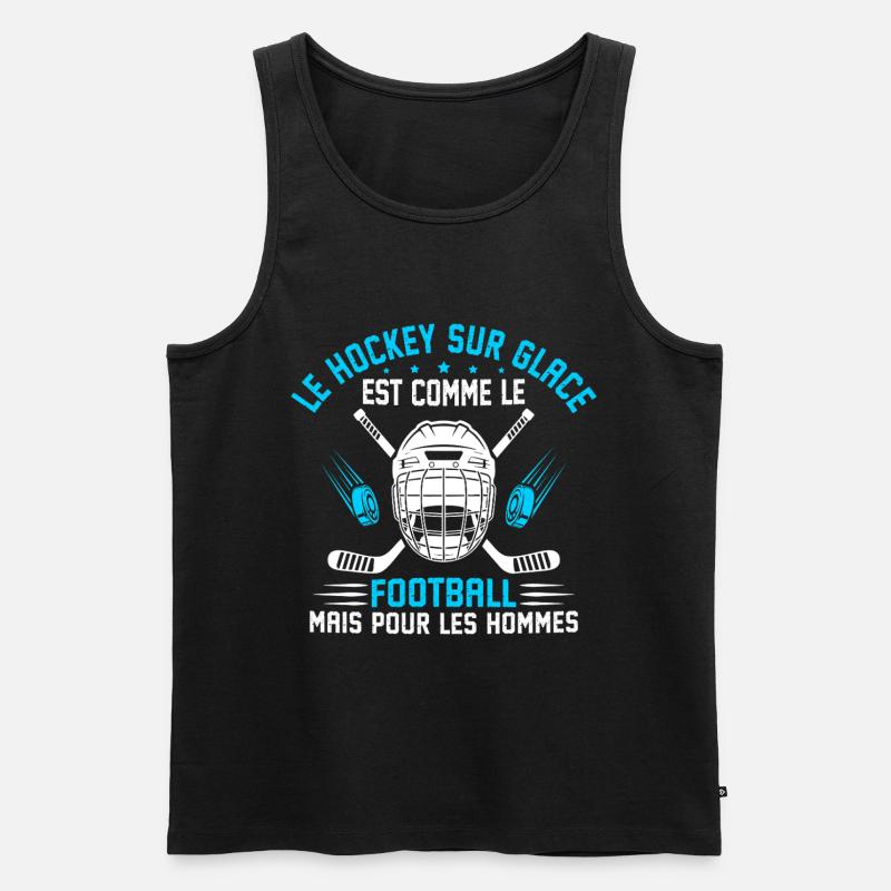 Eishockey lustiges Eishockey-Geschenk - Männer Premium Bio Tank Top - Schwarz