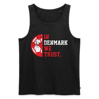 In Denmark we trust - Männer Premium Bio Tank Top - Schwarz - Vorne - Michal (187cm)