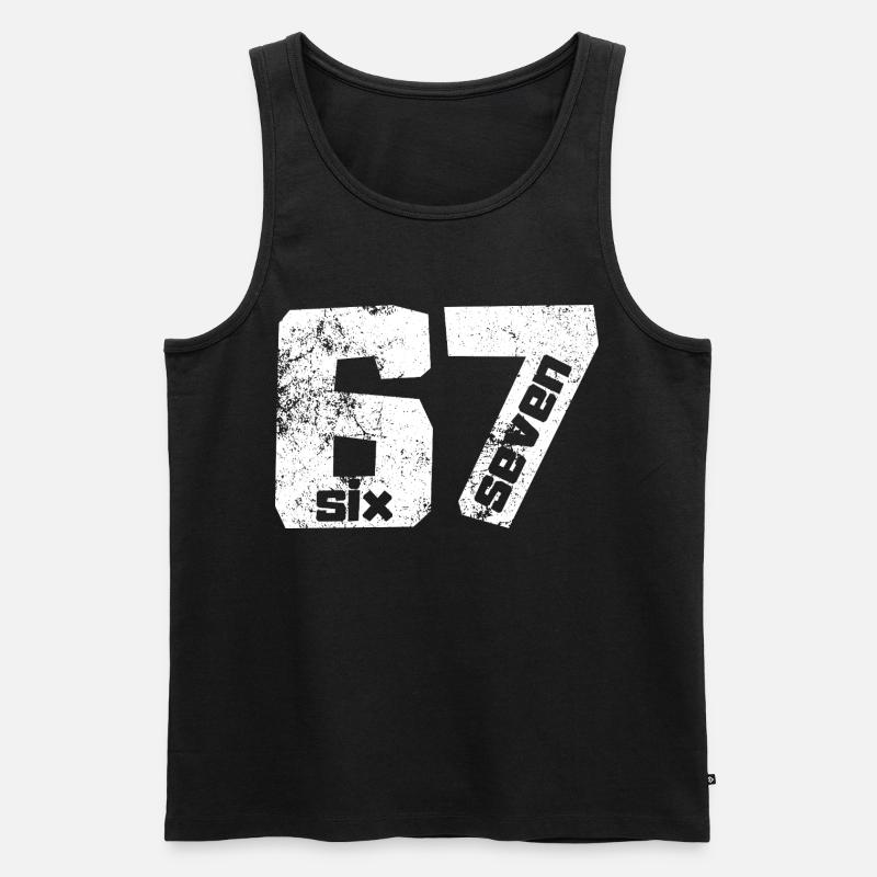 67 Six Seven - Männer Premium Bio Tank Top - Schwarz