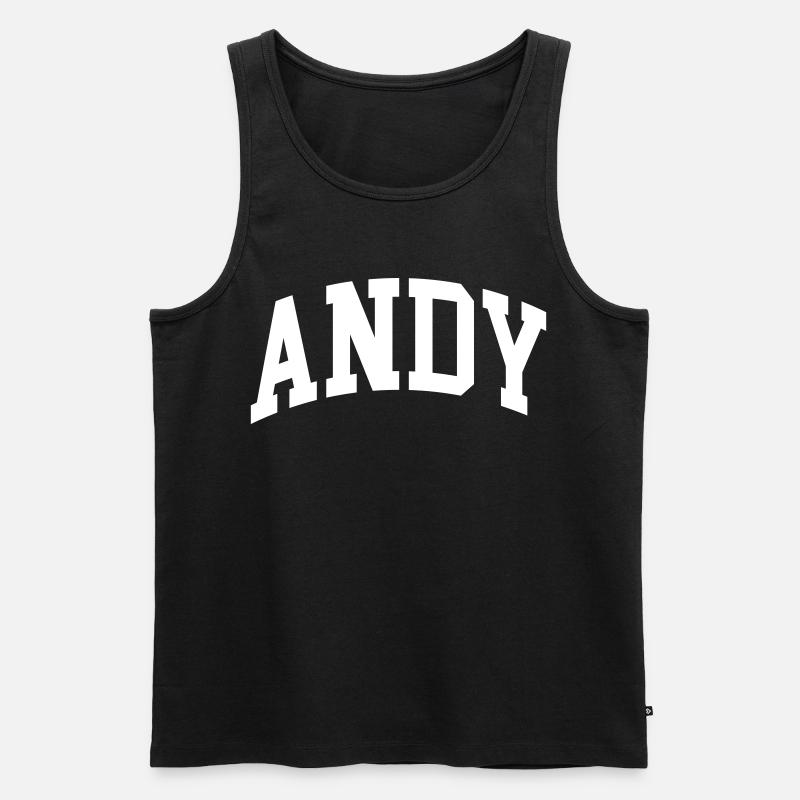 Andy - Männer Premium Bio Tank Top - Schwarz