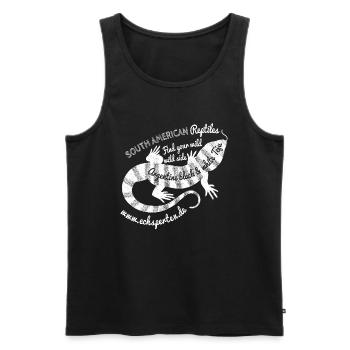 Südamerikanische Echse  - Männer Premium Bio Tank Top - Schwarz - Vorne - AI Model Male 178 light (178cm)