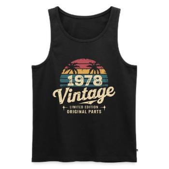 Großartig seit 1978 1978 Geburtstagsgeschenk - Männer Premium Bio Tank Top - Schwarz - Vorne - AI Model Male 178 light (178cm)