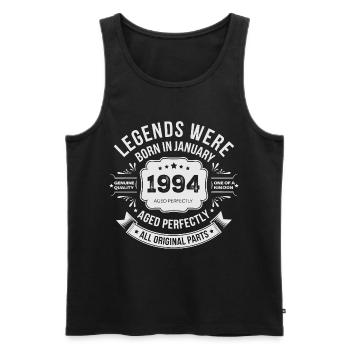 Millésime 1994 Anniversaire 1994 Limited Edition - Débardeur bio Premium Homme - noir - Devant - Michal (187cm)
