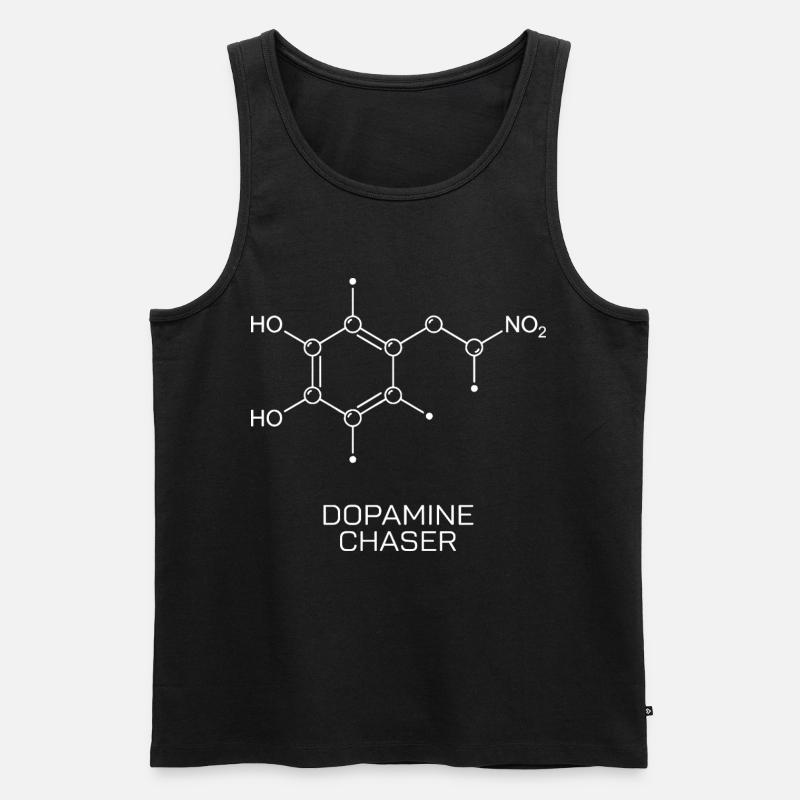 Molécule de recherche de dopamine - Débardeur bio Premium Homme - noir